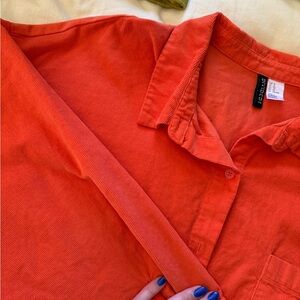Corduroy Orange Shirt
